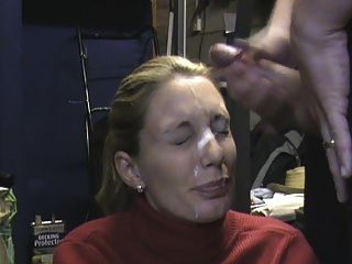Wife Receieving Massive Facial In The Garage
