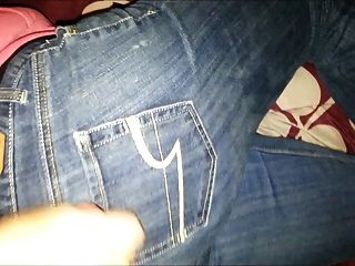 Woman Jerking Off Man On Her Jeans