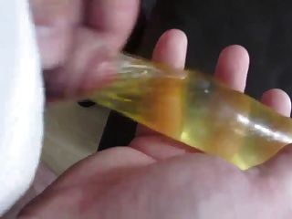 Cum Into Waterfilled Condom Under Foreskin!!!